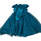 Girls Dress Aged 5 Elegant Short Sleeve Teal Tulle