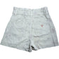 Guess Women's S Embroidered Floral Denim Shorts Casual Summer Style Beige
