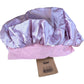 Hat Hut Satin Sleep Cap One Size Adjustable Bonnet Light Pink With Scrunchie