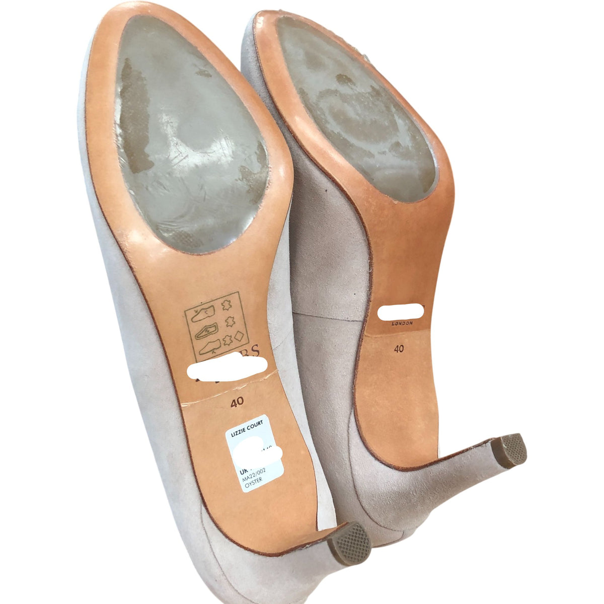 Lizzie Court Heels Women's Fine Suede Oyster High Heels Size UK7