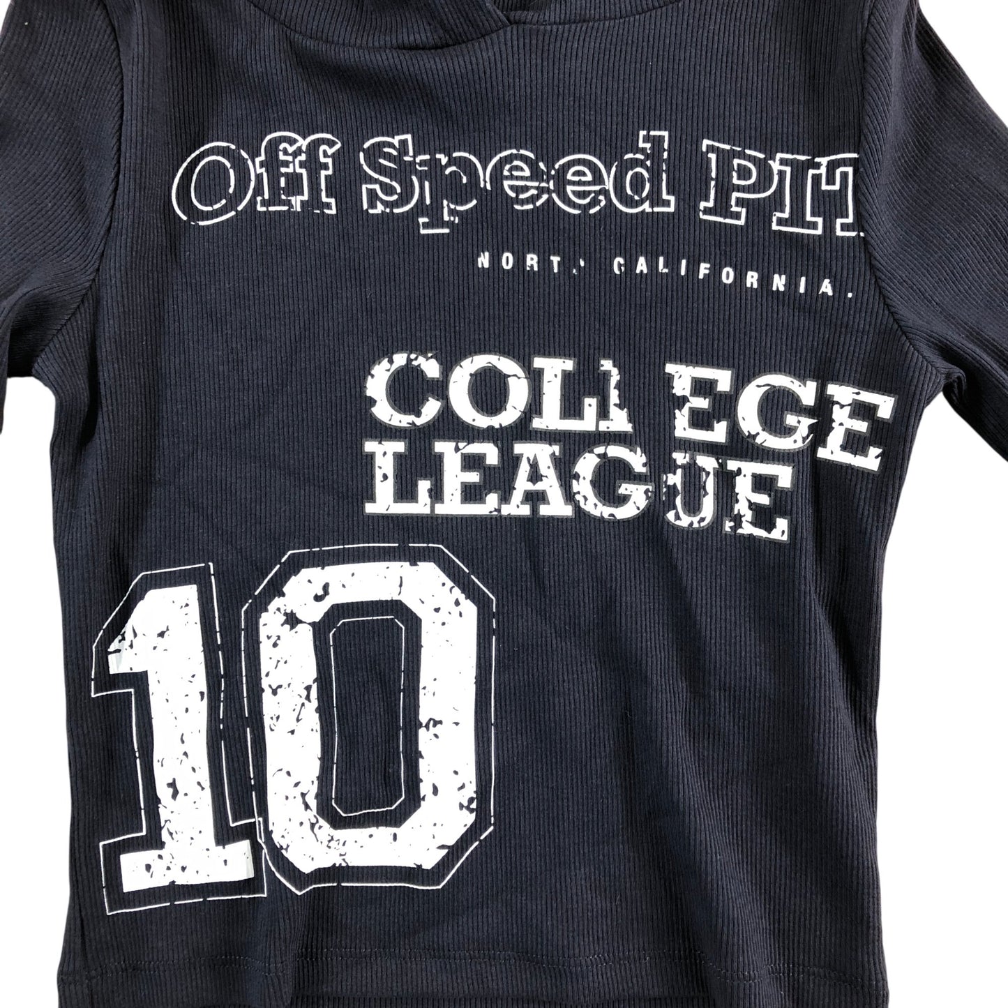 River Island Navy College League Hoodie Size 5-6 Years Unisex Kids Fashion