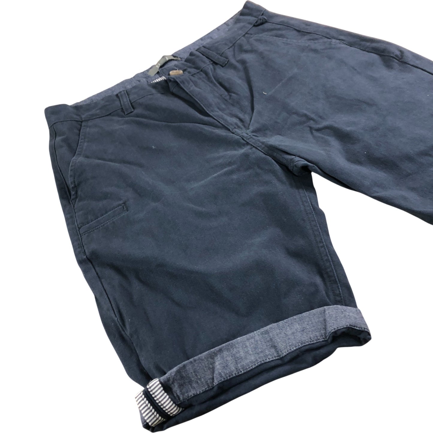 Fluid Chino Shorts Men's Navy Blue Casual Cotton Summer Wear Medium
