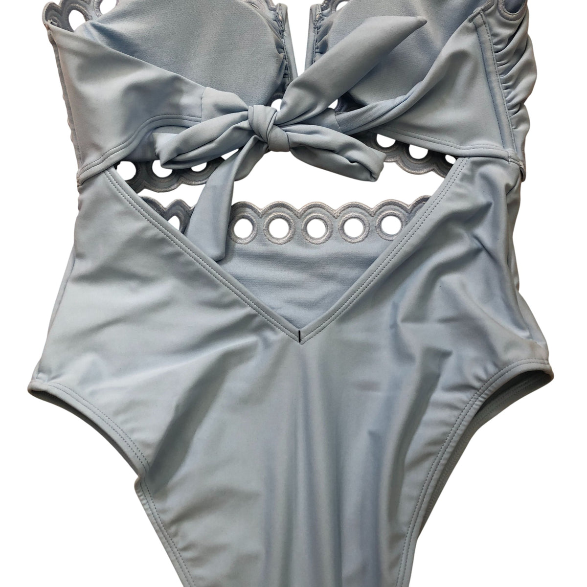 Women's Blue Cut Out One Piece Swimsuit Bathing Suit UK14