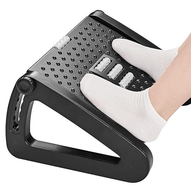 Xrten Adjustable Footrest Triangle Under Desk Home and Office Black