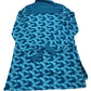 Long Sleeve Shirt Dress UK10 Women's Teal Floral Print Cotton