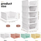 Storage Organizer Bins SNSLXH 5 Pack Wardrobe Storage Organiser White