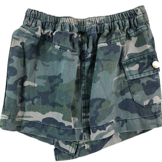 RIVER ISLAND Camo Skirt Age 6 Years Girls Casual Denim Buttons Pocket Green