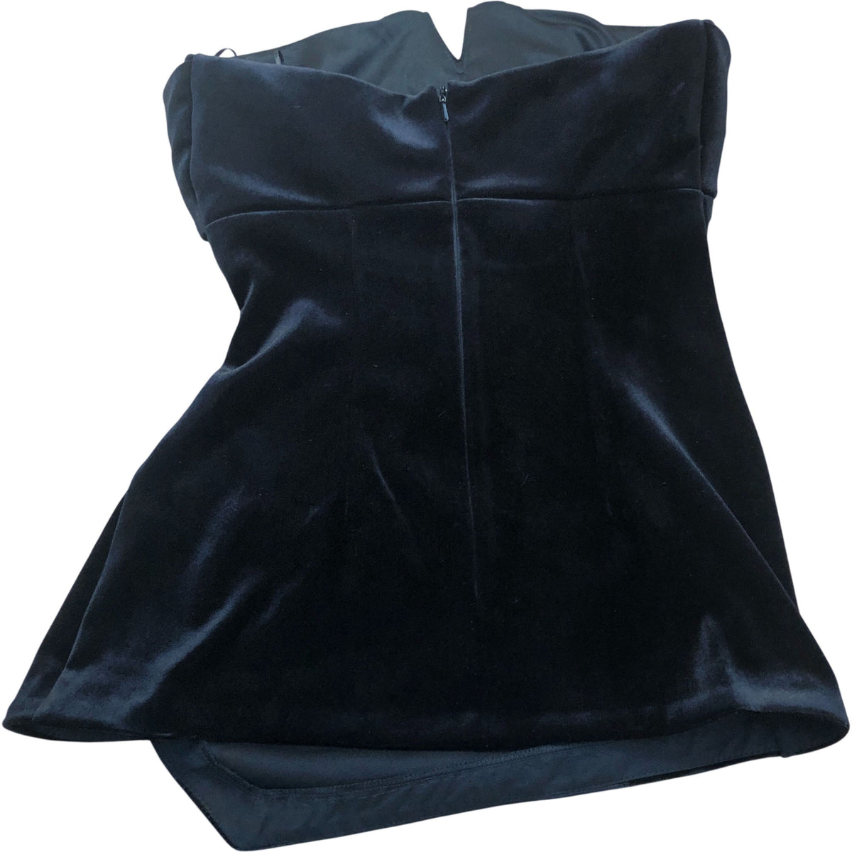 River Island Black Velvet Strapless Top