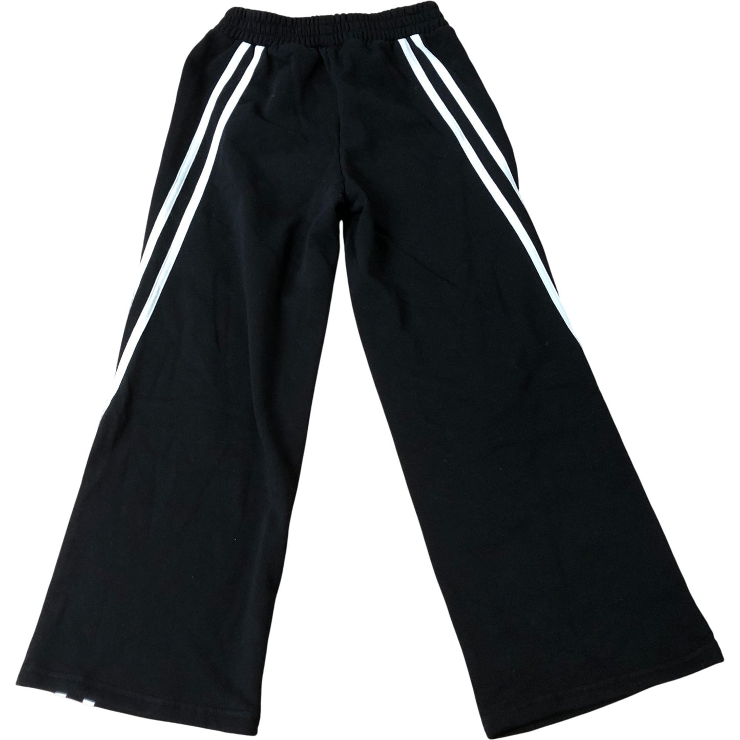 Kids Black Sweatpants With White Stripe 9Years