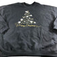 Merry Christmas Sweatshirt 3XL Unisex Black Christmas Tree Design
