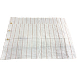 Neutral King Size Pillowcases Set with Stripes and Button Closure Bedding