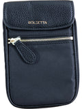 BOLSETTA Black Handbag Women's Compact Crossbody Wallet Bag Zipper Closure