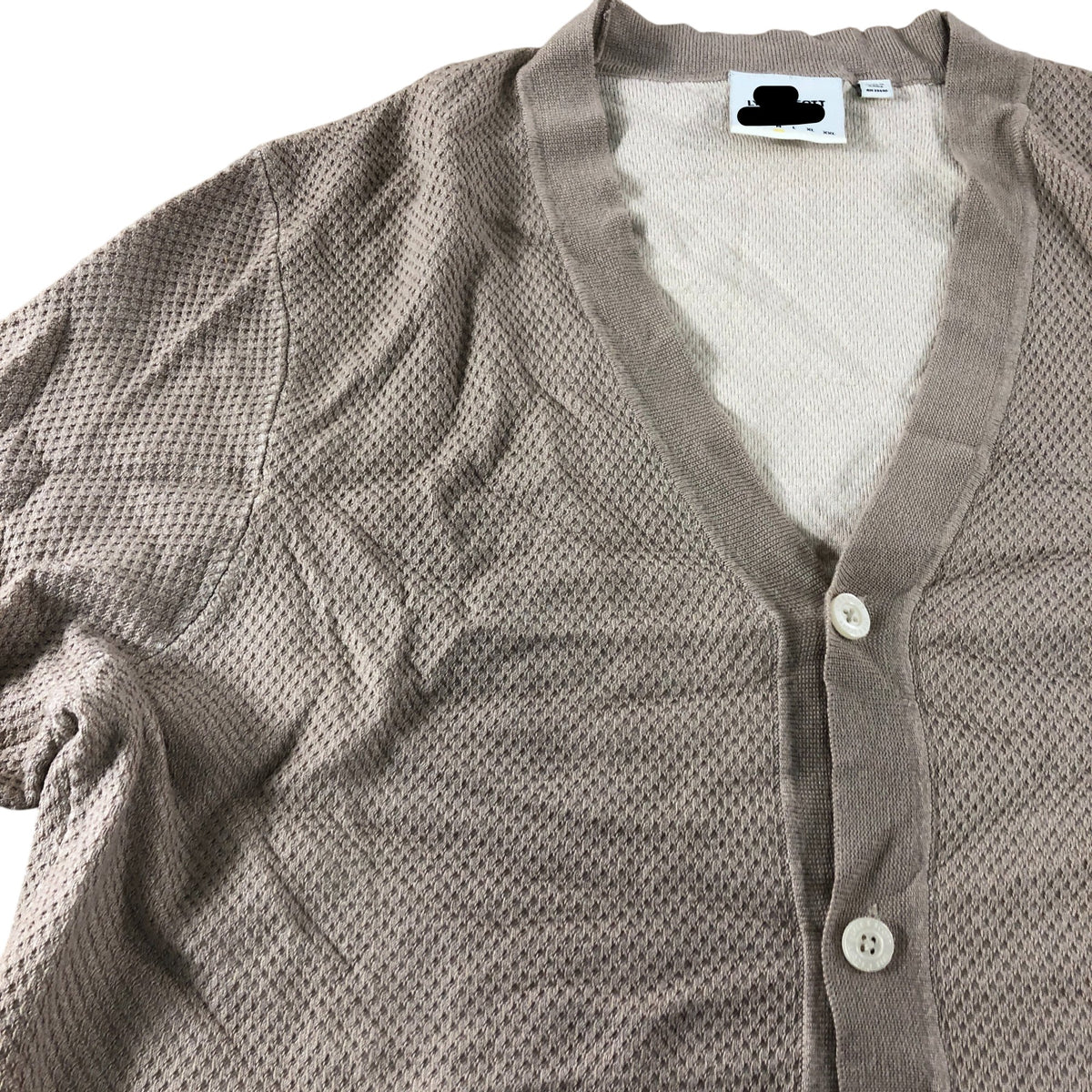 Beige Textured Cardigan - Size Medium