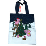 Festive Percy Pig Tote Bag Christmas