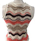 River Island Coral Dark Tropics Tank Top XS Women's Crochet Knit Sleeveless