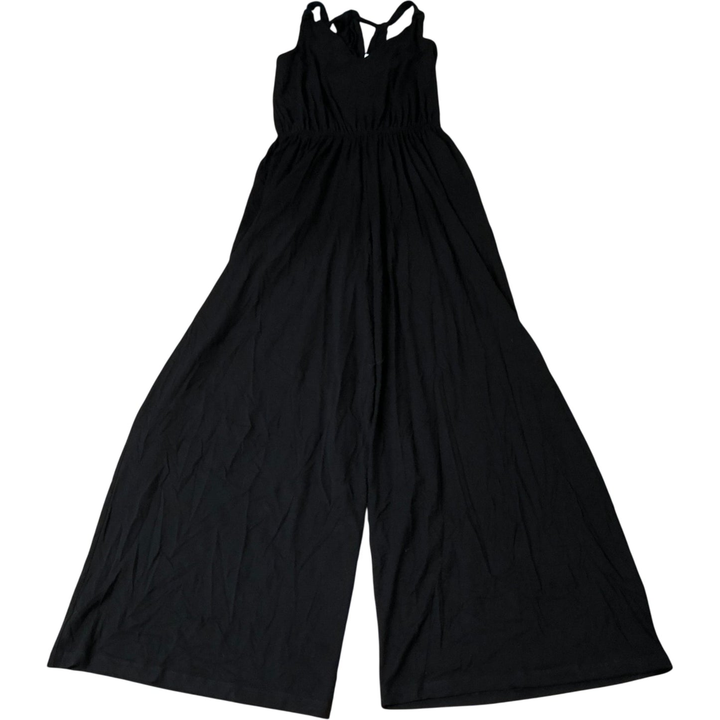 Black Wide Leg Strappy Jumpsuit Size 12