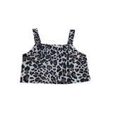 River Island Girls Crop Top Age 11 Leopard Print Adjustable Straps Party Wear