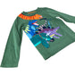 Boden Dinosaur Print Long Sleeve Top Green Kids Boys Girls 4-5 Years