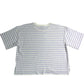 Women's Boxy Fit Over Sized Purple Striped T-Shirt
