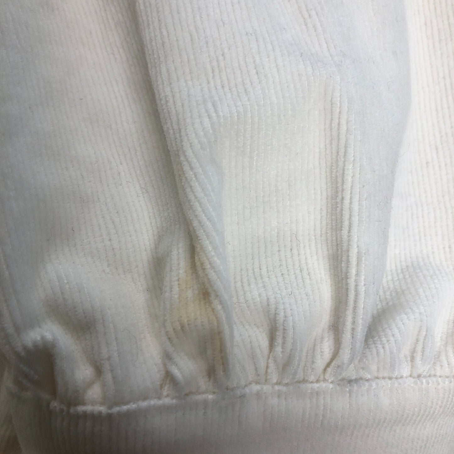 Blouse Women's White Long Sleeve Cotton Blend Button Detail Large