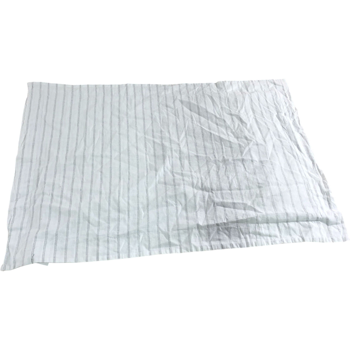 1 Piece Standard Pillowcase 50x75cm Cotton Hemp Striped White