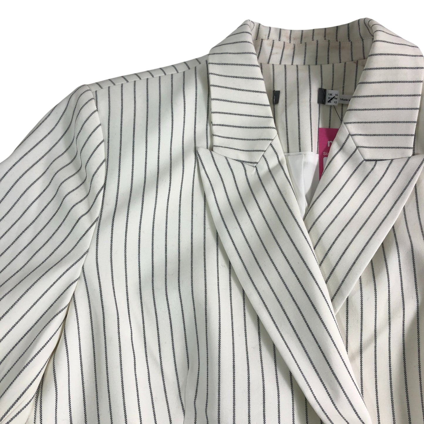 Branded Ivory Pinstripe Blazer UK16