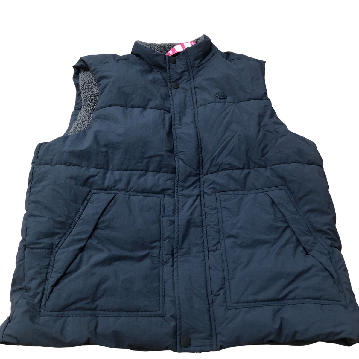 XL Mens Sleeveless Padded Vest Jacket Navy Warm Lightweight