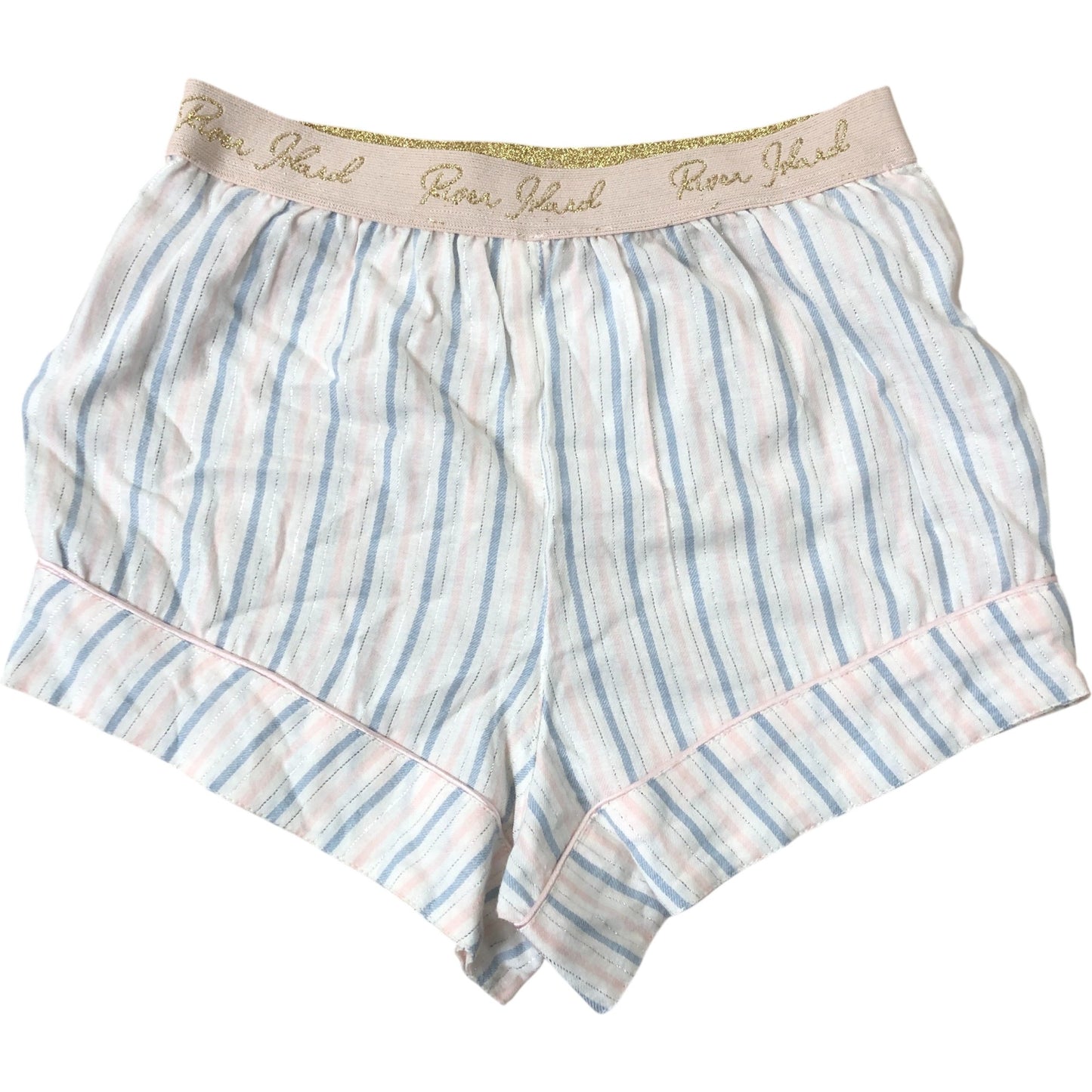 River Island Girls PJ Shorts 7-8 Years Striped Button Front
