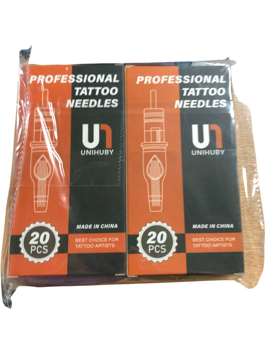 UNIHUBY Professional Tattoo Needles 20 Pcs Individually Sterilised Size Options