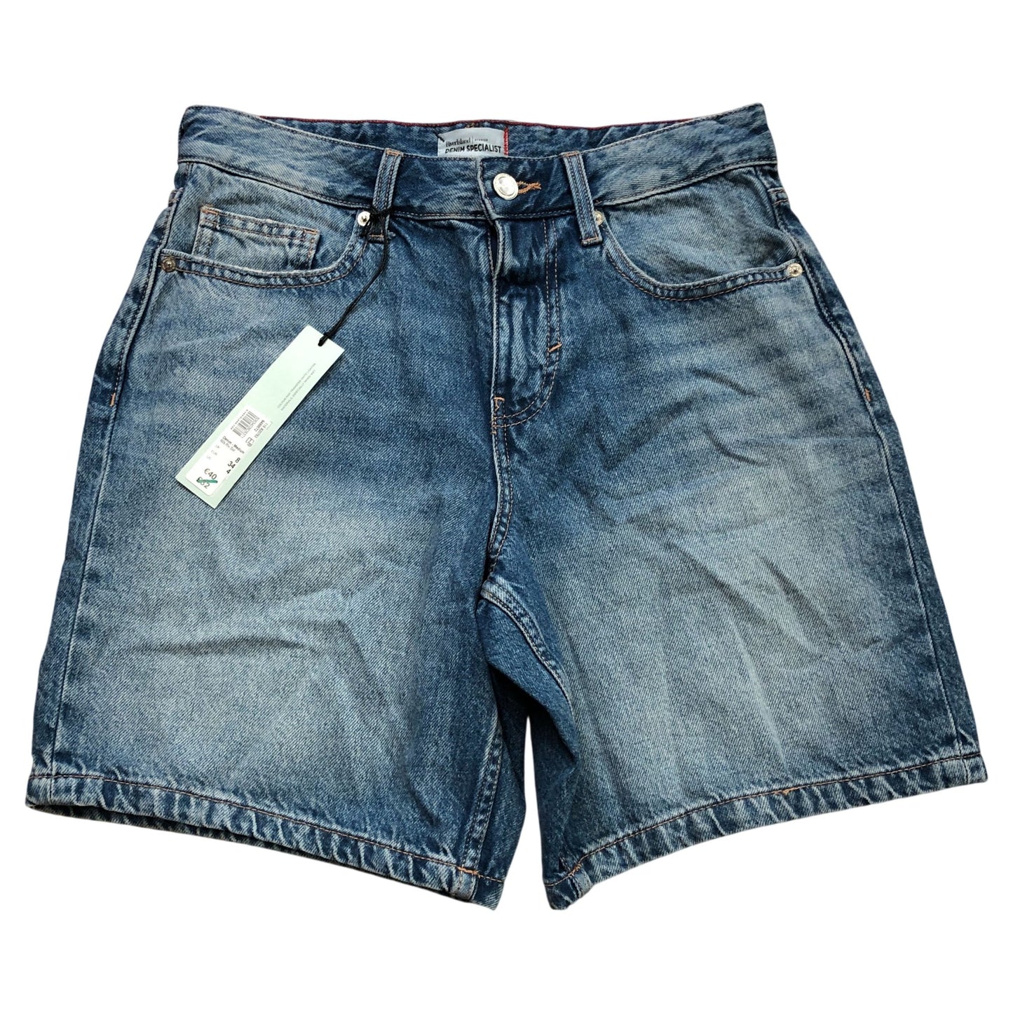 River Island Denim Specialist Shorts Women's Blue Classic Fit Cotton Size 8