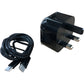 TEYASI USB C Fast Plug Charger with Cable Black Power Adapter