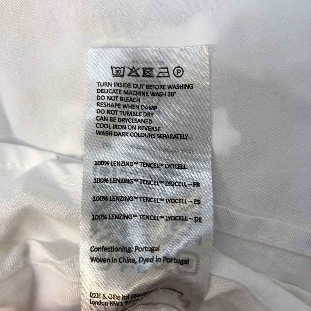 Baukjen White Long Sleeve Button Up Shirt Women's Size 14 100% Tencel