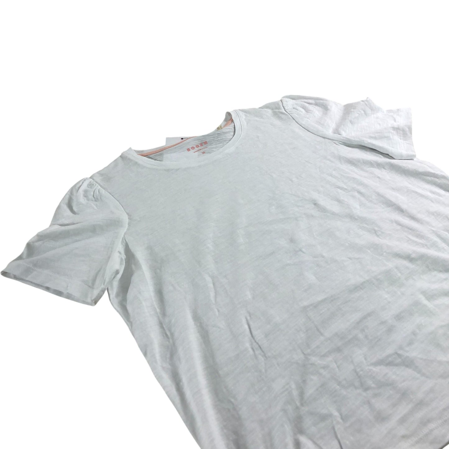 Boden White T-Shirt Women's Short Sleeve Cotton Casual Top UK12