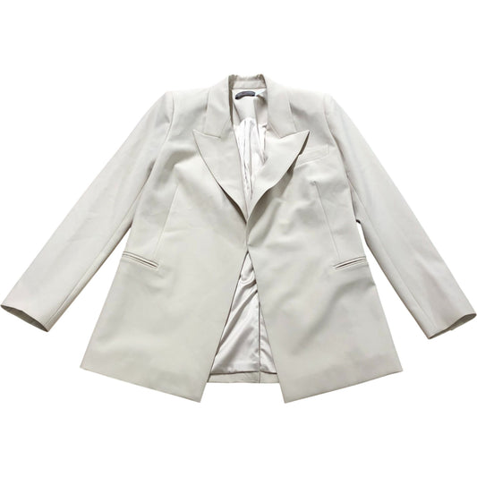 Cream Tailored Open Blazer Jacket Size 6