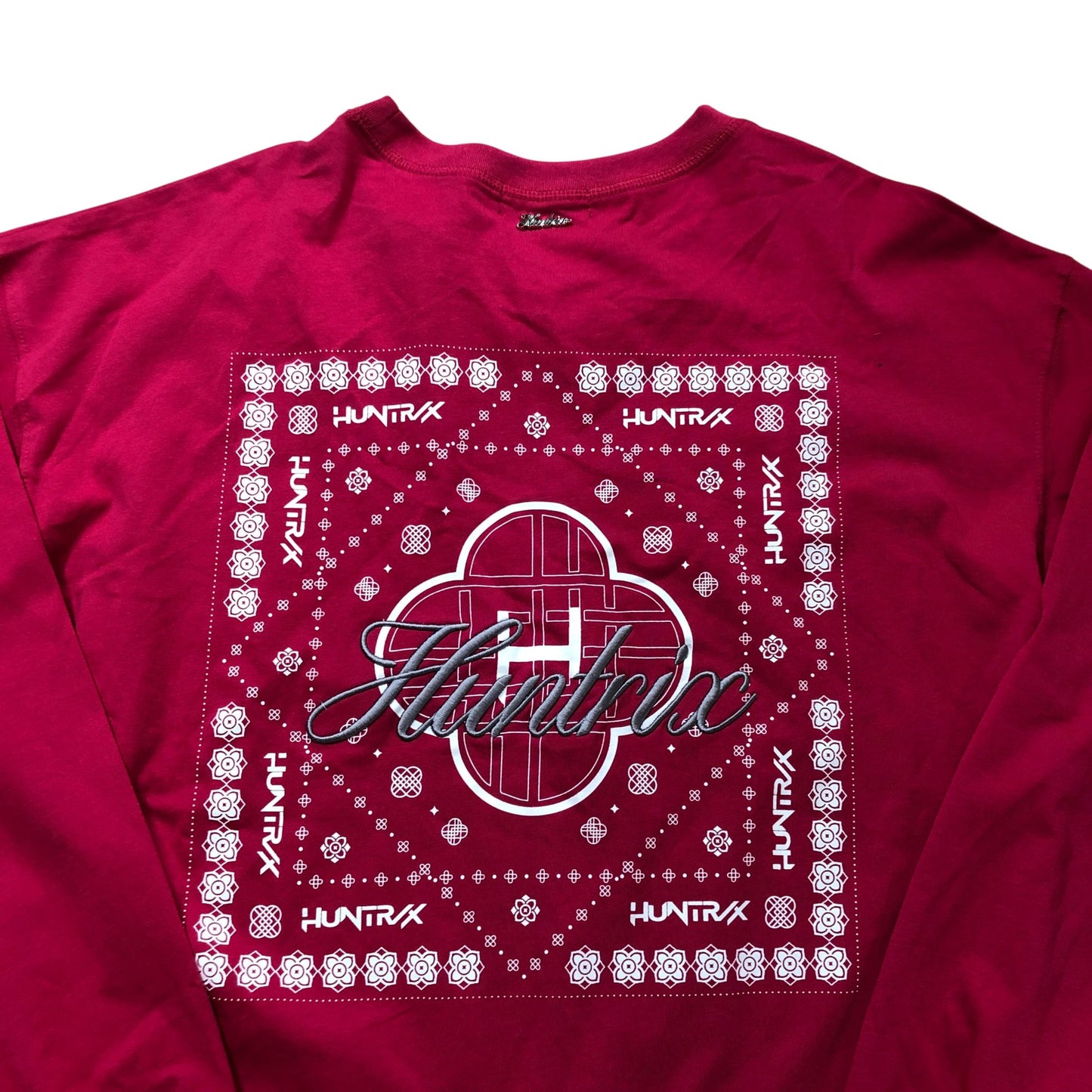 HUNTRX KPOP Demon Hunters Long Sleeve T-Shirt Size L Women Red Cotton