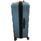 Antler Logo Gloss Stripe Suitcase Hardshell 4 Wheel Spinner Blue 78cm Expandable