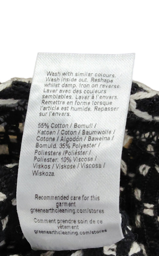 River Island Men's Short Sleeve Shirt Size M Black White Geometric Pattern