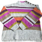 Striped Sweater Women's Colourful Knitted Long Sleeve High Neck