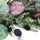Lit Frosted Fruit Eucalyptus Festive Wreath Pine & Berries With Velvet Bow 18"