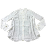 Branded White Long Sleeve Blouse - Size 6