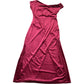 River Island Somewhere To Go Dress Women's Red Velvet Long Evening Gown Size 6