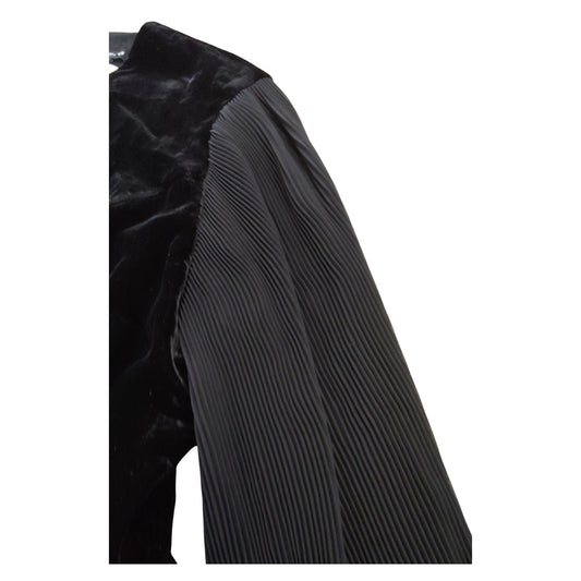 Long Sleeve Black Velvet Dress UK18 Women's Elegant Evening Wear