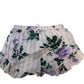 River Island XS Women's Floral Print Frill Shorts Pink Cotton Summer