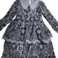 Angel & Rocket Girls Black Lace Flower Dress 10 Years Long Sleeve Elegant Outfit