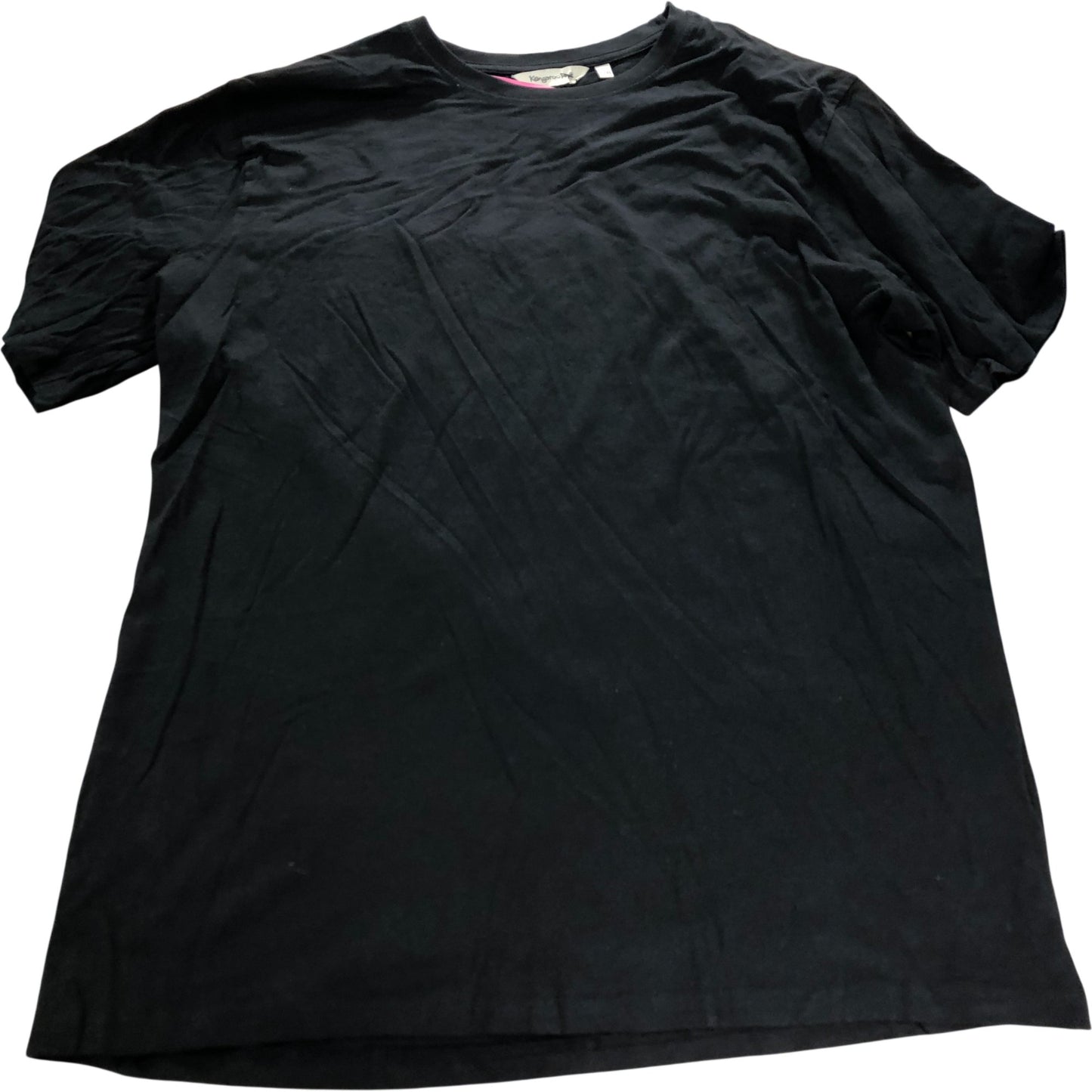 Kangaroo Poo Black T-Shirt Men's 100% Cotton Crew Neck Short Sleeve XXL