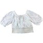 RIVER ISLAND Girls White Embroidered Off Shoulder Blouse Size 9-10 Years