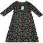 Weird Fish Shafika Organic Cotton Jersey Dress Size 12 Holly Print