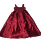 Evening Dress UK12 Women's Burgundy Velvet Spaghetti Straps