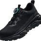 QQSQ LRH-SU7 Steel Toe Cap Safety Trainers Black Lightweight Comfort UK8