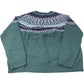 Weird Fish Fair Isle Sweater Ivy Green Crew Neck Long Sleeve Size 14